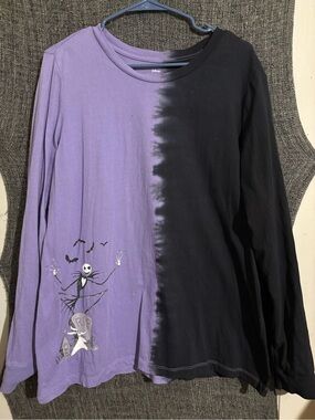Disney Purple & Black The Nightmare Before Christmas Long Sleeve Tee